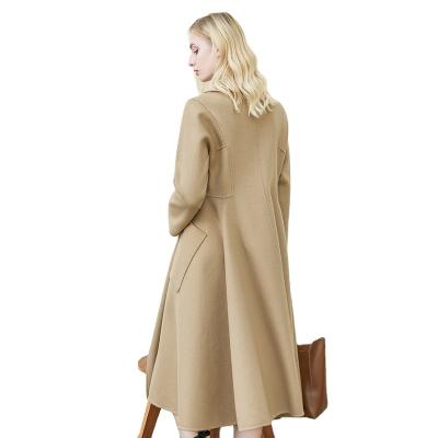 China Ladies Breathable Wool Cashmere Wool Coat Women's Long Jacket Woolen Coat For Women for sale