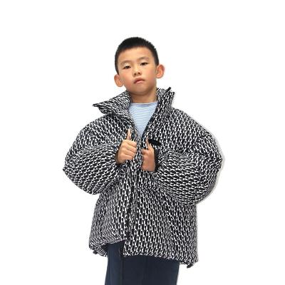 China Sustainable Hooded Down Jacket Kids Winter Coat Comfortable Padded Goose Stripper Jacket For Boy for sale