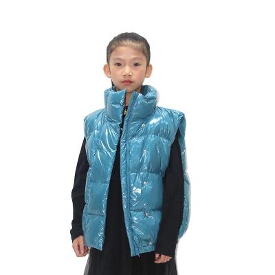 China Wholesale Anti-wrinkle Girls Stripper Bubble Crop Vest Coats Puff Winter Children Kids Clothing Girls Short Down Jackets For Kid for sale