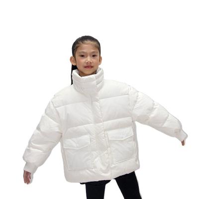 China High Quality Anti-wrinkle Down Jacket Autumn Winter Bubble Kid Warm White Padded Stripper Coats Down Jackets Girls Short Kids for sale