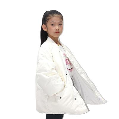 China high quality girl varsity jacket girls customized parride warm down short coat kids baseball jackets for sale