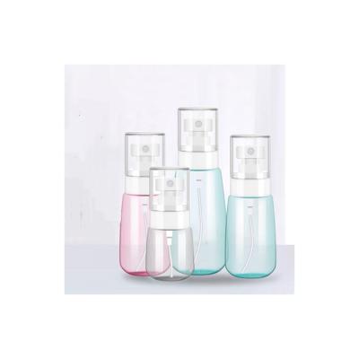 China Cosmetic Packaging Cylinder Clear Mist White Plastic Cosmetic Spray Toner Bottles For Powder for sale