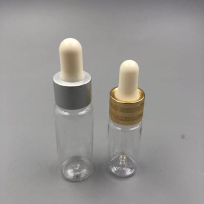 China Consumer Packaging Empty Bottle 15ml PET Plastic Bottle With Dropper for sale