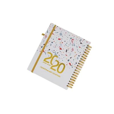 China Custom Paper Punch Hardcover Die Cut Journal Elastic Notebook Spiral Closure Notebook for sale