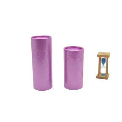 China Recyclable Biodegradable Recycled Kraft Paper Cylinder Smooth Cardboard Cylinder Laminate Paper Case for sale