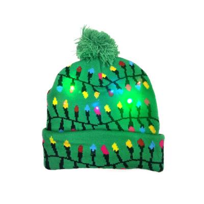 China breathable & 2021 Waterproof New Design Christmas Hat With LED Adult And Children Christmas Decoration Winter Hotsale Amazon Hats for sale