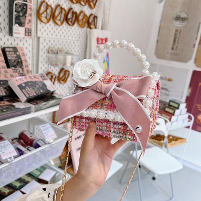 China 2021 fashion new design cute girls kids handbags Pueses Mini Shoulder Bags Pearl Handbags for kids girls for sale