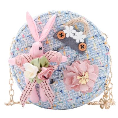 China 2021 Luxury New Design Cute Handmade Mini Purses For Girls Cartoon Shape Mini Shoulder Bags With Rabbit Dolls for sale