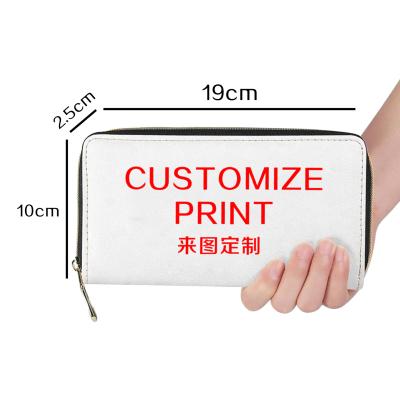 China RFID Low Moq Wholesale Logo Print Purses Wallet Custom Cartoon Printing Purses Handbags for sale