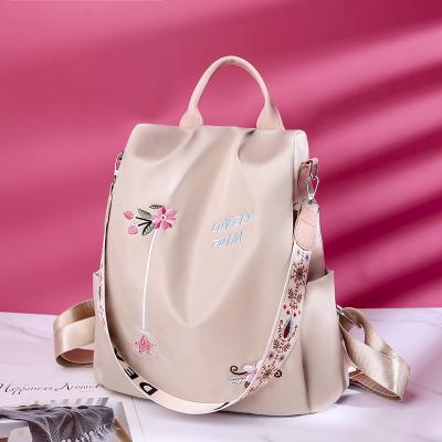 China Luxury Waterproof Teenage Girls Back To School Bag Female Backpack PU Leather Embroidery School Bags Women Shoulder Bag for sale