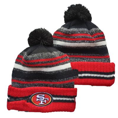 China 2021 New Design Football Team Logo Beanie Hat Caps COMMON 32 Teams San Francisco 49ers NFL Hats Beanies For Men for sale