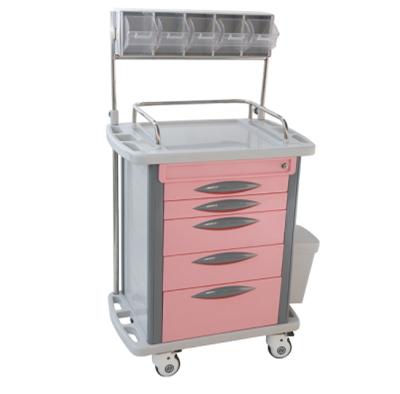 China Commercial Furniture ABS Medical Equipment Inpatient Trolley Hospital Crash Cart Hospital Trolley for sale