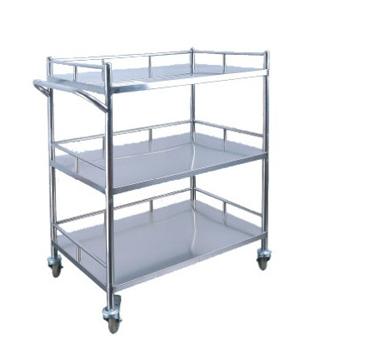 China Hospital Medical Trolley Furniture Stainless Steel Hospital Instrument Trolley Medicine Trolley Commercial Emergency Trolley for sale