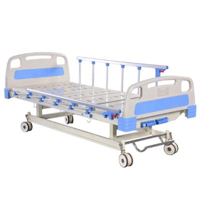 China Two-function manual two-function manual two-fuction flip older patient hospital bed manual multi-function medical bed nursing bed for sale