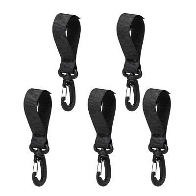 China Outdoor Stroller Hooks 360 Degree Revolving Velcro Stroller Buckle Wallet Hooks for sale