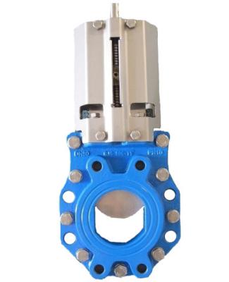 China General OEM flanged ductile iron knife gate valve with bare shaft for water, sludge, sewage medium for sale