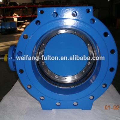 China General factory price double eccentric butterfly valve with buried version gearbox for sale