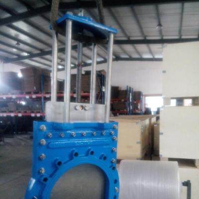 China General heavy duty OEM lifted stem flange safety knife gate valve for wholesale with handwell operated malleable iron EN-GJS 400-15 for sale