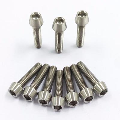 China Titanium Bolts Hex Socket Head Tap Head  Titanium Screw 1.0 Pitch DIN912 for sale