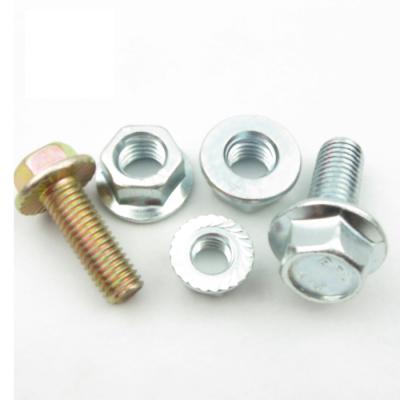 China Automotive Industry IFI /DIN Class Treatment 10.9 / Gr.8 Hex Flange Bolt And High Strength Carburizing Flange Nut for sale