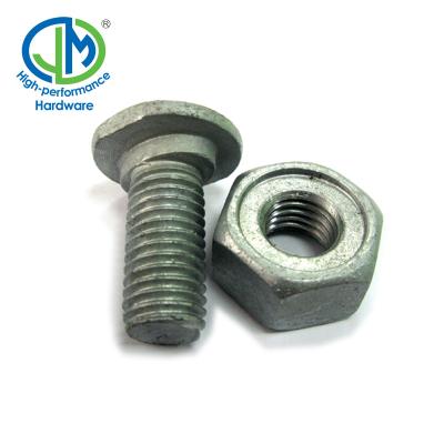 China Stainless Steel Guardrail Bolt Road Guardrail Bolt Bolt and Standard Nut Guardrail for sale