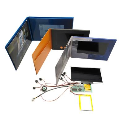 China custom lcd booklet lcd display module touch screen brochure tft visual 2.4