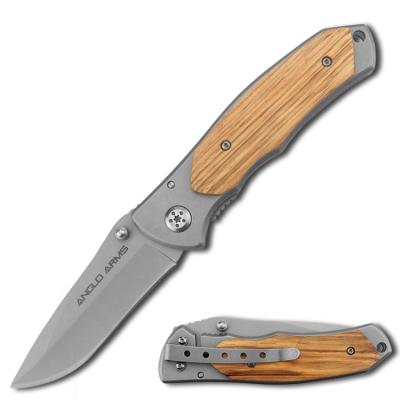 China High Quality Hot Sale Open Slide Knife Pocket Knife Essential Folding Knife With Zebra Wood Handle for sale