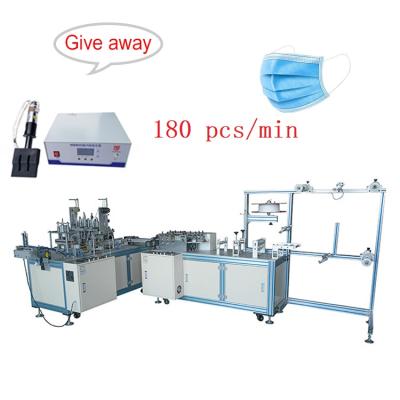 China Full Automatic High Efficiency Production CE Disposable Medical Surgical 3ply Face Mask Making Machine Flat Face Mask Machinery for sale