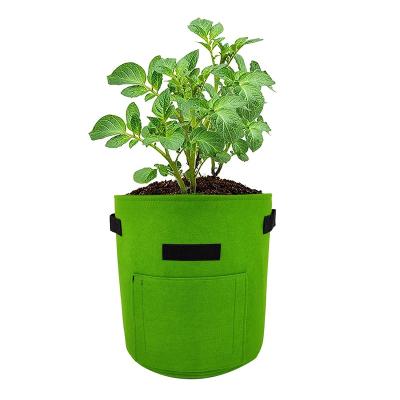 China Durable Factory Customized Breathable 7 Gallon Felt Potato Grow Bag With Flap And Handle China Manufacturer for sale