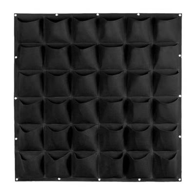 China Free Sample 36 Pockets Durable Wall Hanging Grow Bag Multi Pockets Hanging Bags For Vertical Garden Growing for sale