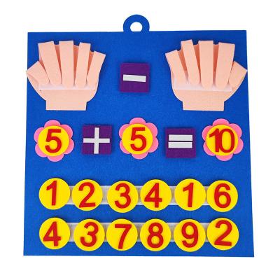 China Math Toys Math Board Finger Board Durable Soft Felt Calculators Learning Counting Toy For Preschool Children for sale