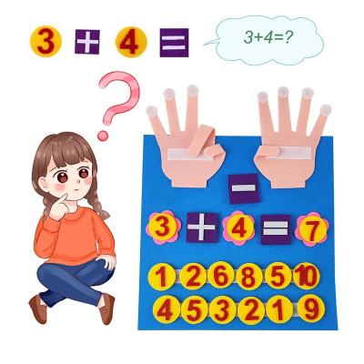 China Durable Amazon Toys Hot Sale Math Educational Digital Felt Board For Toddlers Intelligence Develop for sale