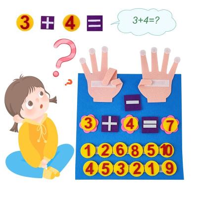 China Durable Montessori Learning Toy Finger Number Learning Counting Math Felt Educational Board for Kids for sale