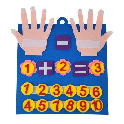 China First Durable Montessori Toys Kids Learning Math Board Felt Finger Number Counting Board For Kids for sale