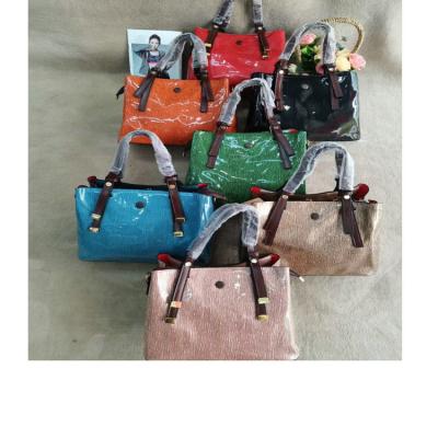 China Fashion 4.68 Dollar Model A8-018 PU Leather Ladies Bags Handbag 2021 Good Quality With Different Colors for sale