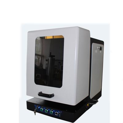 China Portable Laser Marking 20w 30w 50w Security Enclosed Metal Engraving Mini Fiber Laser Marking Machine For Gold Sliver Brass Copper Aluminum SS for sale