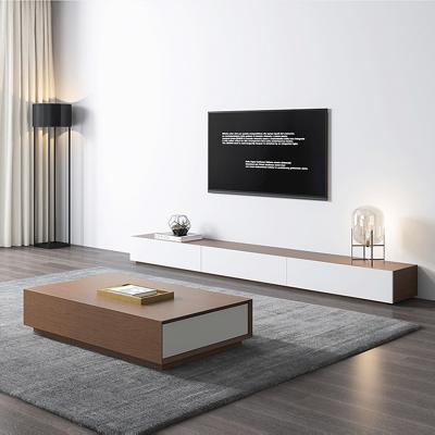 China Simple Modern TV Stand Furniture For Living Room TV Cabinet And Coffee Table Set Wooden Floor TV Stand for sale