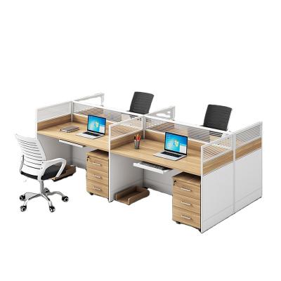 China Expandable Custom Color Height Office Workstation Cubicle Wooden Office Furniture for sale