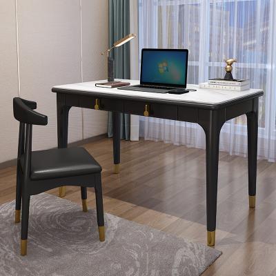 China New Convertible Luxury Blacks Deign Simple Modern Marble Computer Desk Table Large Board Boss Office Cabinet Dresser for sale