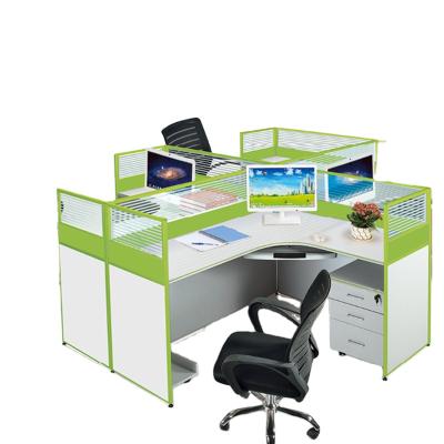 China Competitive Price Customized Furniture Compartment Office Computer Table Wooden Laptop Desk Partition Portable Workstation With Partition for sale