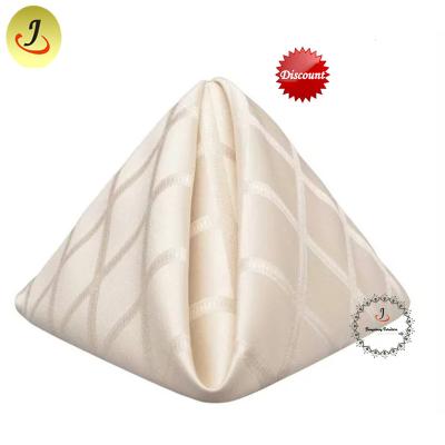 China Wholesale Price JC-WN10 Style Modern Design Color Grid Pattern Disposable Simple White Dining Napkin for sale