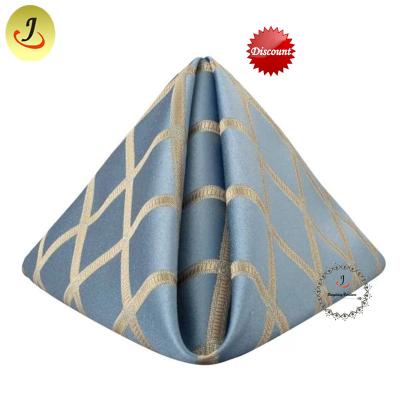 China Wholesale price JC-WN08 style modern design bule color grid pattern disposable simple dining napkin for sale