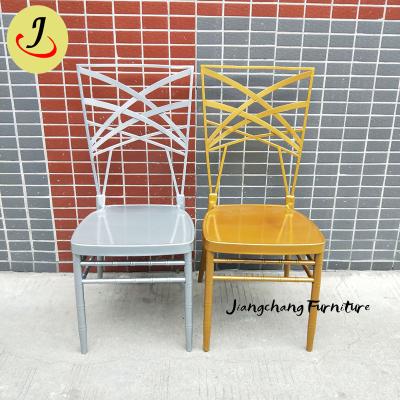 China Iron Elegant Modern Gold Modern Wedding Event Dining Chameleon Chair for sale