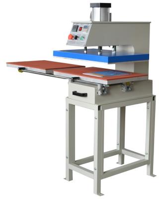 China Flat Product Printable Cheap Heat Press Machines Automatic Pneumatic 2 Workstations Sublimation Machine For T-shirt Apparel Printing for sale