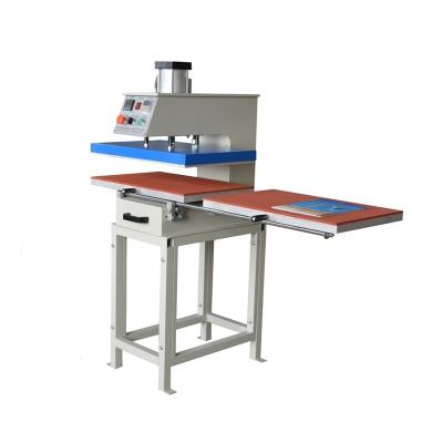 China Flat Product Large Format Printable High Quality Heat Press Machines Semi-automatic Pneumatic 2 Station Sublimation Heat Press T-shirt Printing Machine for sale