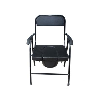 China Carrying Disabled Black Back High And Durable Toilet Commode Strong Chair For Elderly And Pregnant Elderly Women for sale