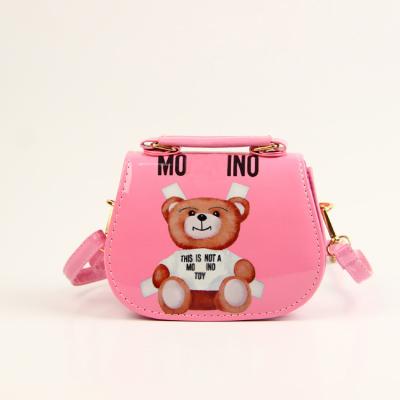 China Lovely Popular Fashion Cartoon Printing Shoulder Cross - Body Bags PU Leather Kids Handbags for sale