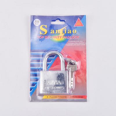 China Durable High Security 30 40 50 60 70 mm New Product Security Padlock Factory Price Wholesale Fine Workmanship Vintage Cast Iron Silver Padlock for sale