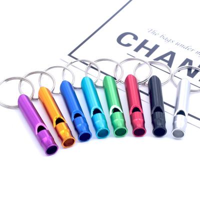 China Viable Survival Multifunctional Aluminum Whistle Emergency Whistle Training Pet Key Chain For Hiking Outdoor Sport Camping for sale