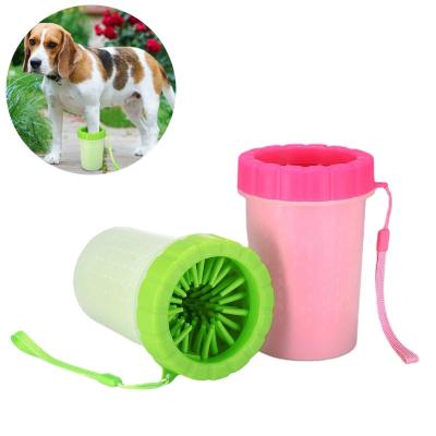 China Viable Dog Paw Cleaner Cup Soft Silicone Comb Paw Clean Brush Quickly Wash Portable Outdoor Foot Seal Towel Pet Cleaning Bucket for sale